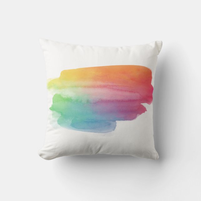 Watercolor Smudge Pillow (Front)
