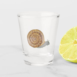 Watercolor Snail Shot Glass