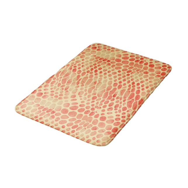 Watercolor Snake Print Bath Mat (Angled)
