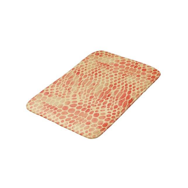 Watercolor Snake Print Bath Mat (Angled)