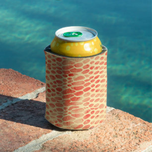 Watercolor Snake Print Can Cooler
