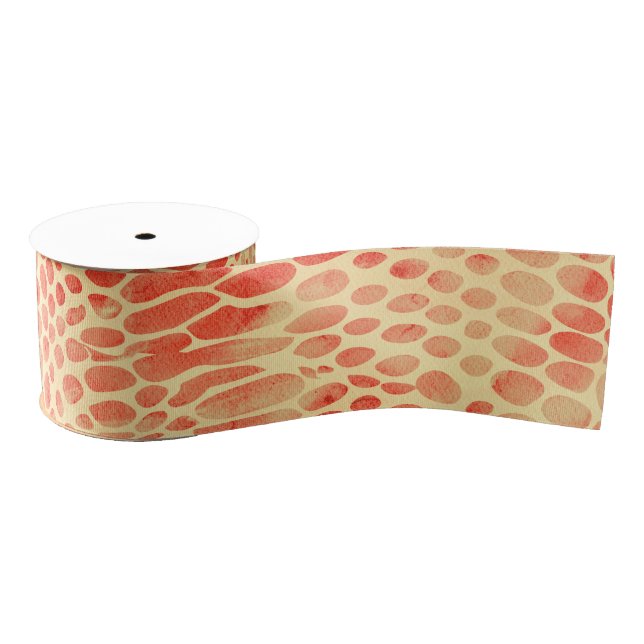 Watercolor Snake Print Grosgrain Ribbon (Spool)