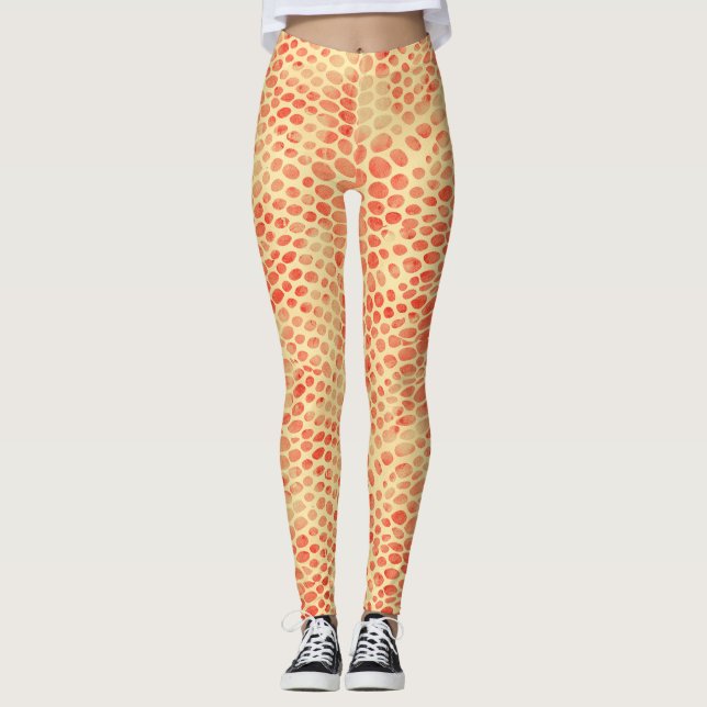 Watercolor Snake Print Leggings (Front)