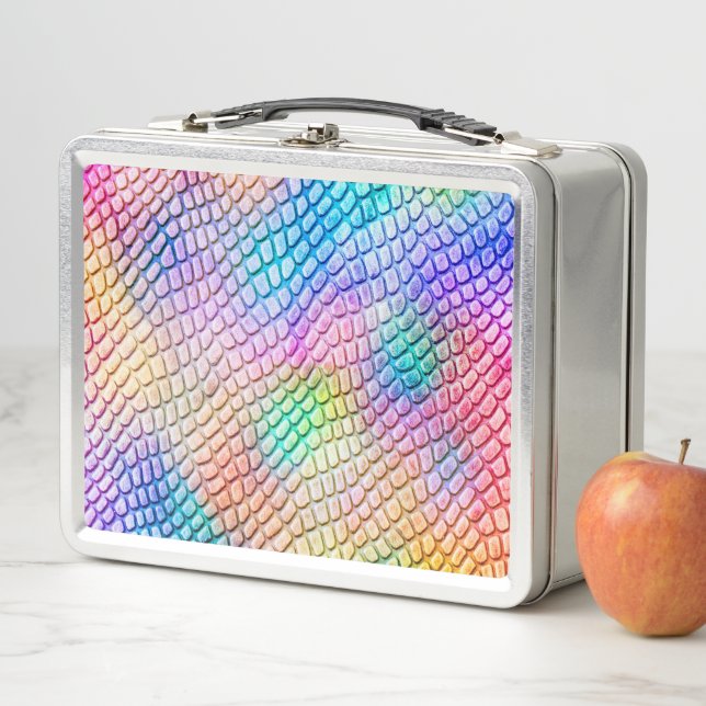Watercolor Snakeskin Metal Lunch Box (In Situ)