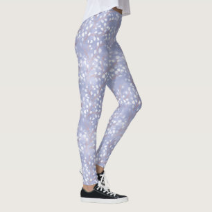 Watercolor Snowdrops Lavender/Copper ID726 Leggings