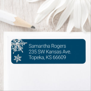 Watercolor Snowflake Return Address Labels