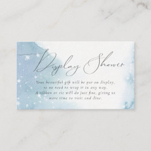 Watercolor Snowflakes Bridal Shower Display Shower Enclosure Card