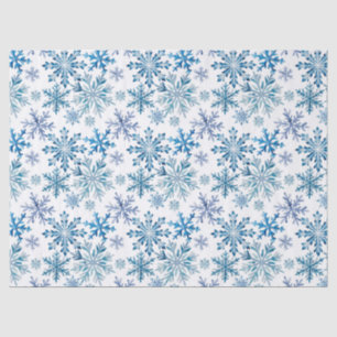 Watercolor Snowflakes Pattern Tissue Paper
