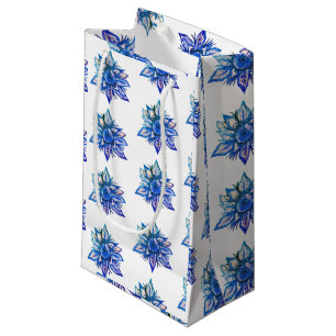 Watercolor  snowflakes  small gift bag