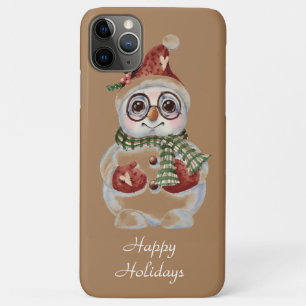 Watercolor Snowman iPhone 11 Pro Max Case