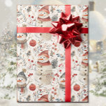 Watercolor Snowman Christmas Country Cottage Wrapping Paper<br><div class="desc">Watercolor Snowman Christmas Country Cottage Wrapping Paper</div>