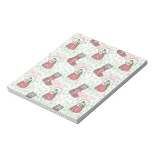 Watercolor Snowman Christmas Holiday Notepad