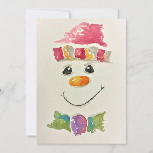 Watercolor Snowman Holiday Cards