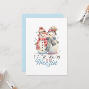 Watercolor Snowman Invitation
