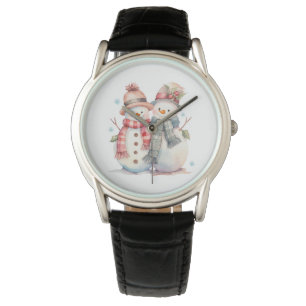 Watercolor Snowman  Watch