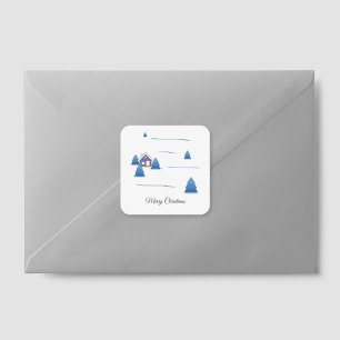 Watercolor Snowy Landscape Sticker