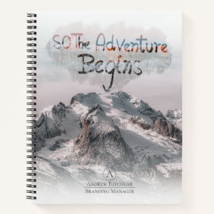 Watercolor so the adventure begins custom text notebook