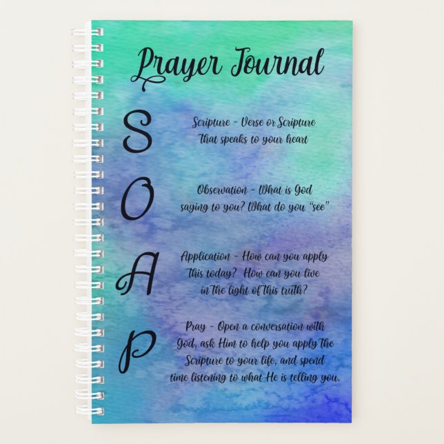 Watercolor  SOAP  Prayer Journal Planner (Front)