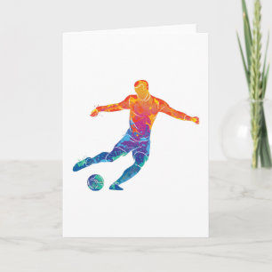 Watercolor Soccer Card