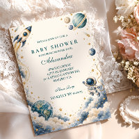 Watercolor Space Baby Shower