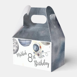 Watercolor Space Birthday Party for Boy or Girl Favour Box