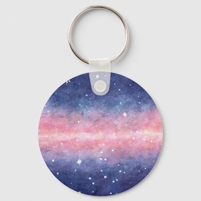 Watercolor Space keychain (Front)