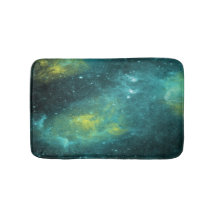 Watercolor Space Universe Green Yellow Star Nebula
