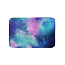 Watercolor Space Universe Pink Blue Star Nebula
