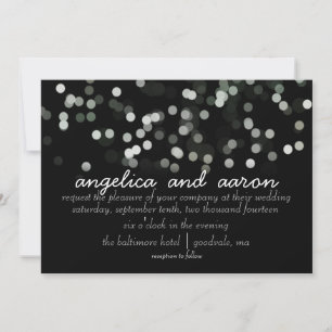 Watercolor Sparkle Wedding Invitations