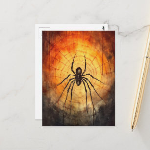 Watercolor Spider Postcard