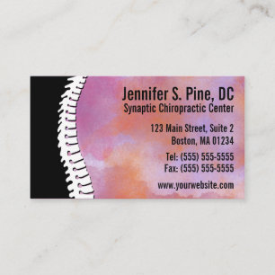 Watercolor Spine Chiropractic Business Cards