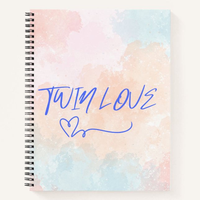 Watercolor Spiral Notebook for Twins (Front)