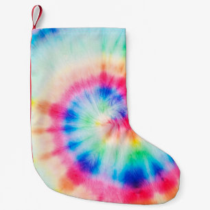 Watercolor Spiral. Organic Artistic Dirty Art. Spi Small Christmas Stocking