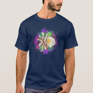 Watercolor Splash BBQ Pig Bacon Pork Goa Nutrition T-Shirt