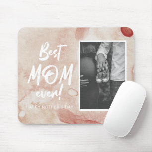watercolor splash best mom ever mother's day mouse mat