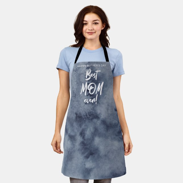 Watercolor Splash Best Mum Ever Mother's Day Apron (Worn)