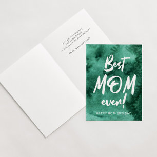 watercolor splash best mum ever mother's day card