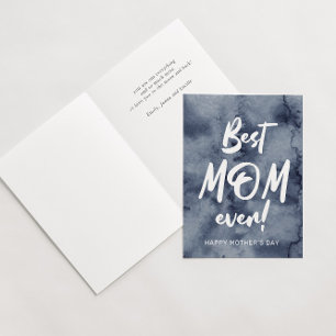watercolor splash best mum ever mother's day card
