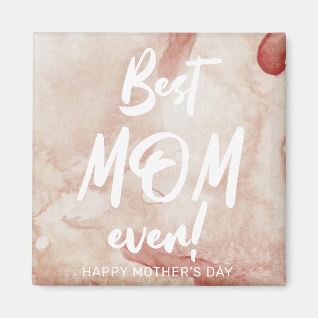 Watercolor Splash Best Mum Mother's Day Magnet (Front)