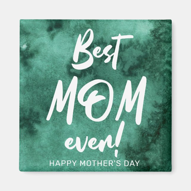 Watercolor Splash Best Mum Mother's Day Magnet (Front)