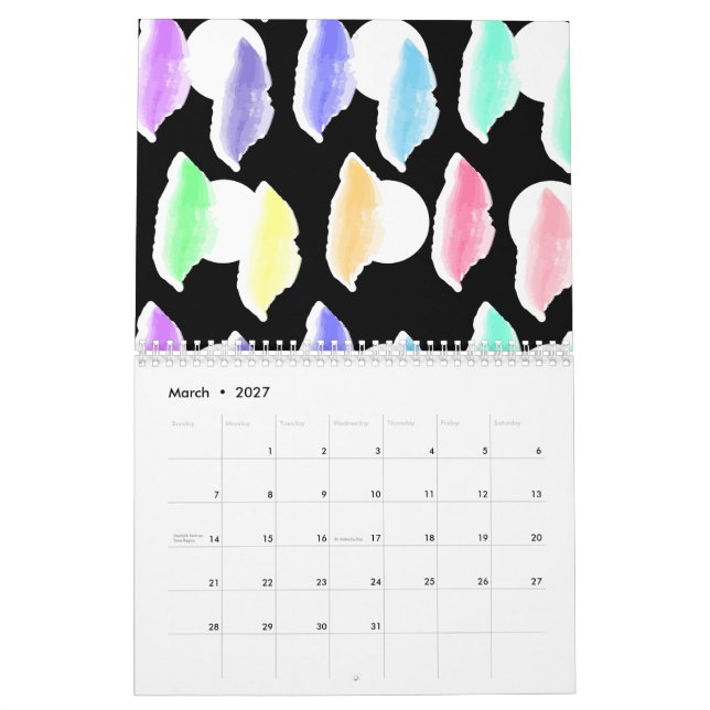 Watercolor Splash! Calendar (Mar 2027)