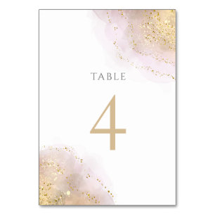 watercolor splash design Table Number 4
