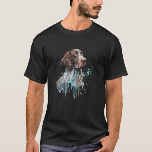 Watercolor splash GSP german shorthaired pointer T-Shirt