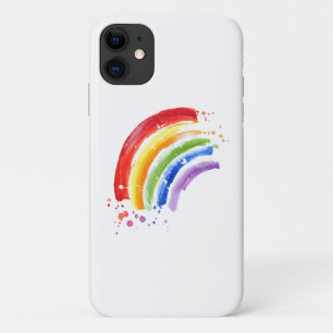 Watercolor Splash Rainbow iPhone 11 Case