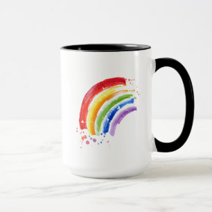 Watercolor Splash Rainbow Mug