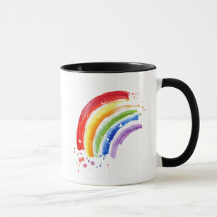 Watercolor Splash Rainbow Mug