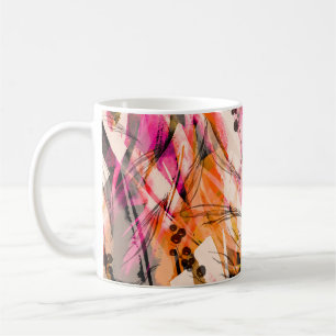 Watercolor splash, vintage abstract background. coffee mug