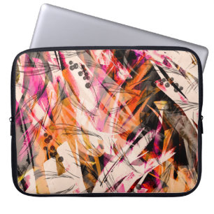 Watercolor splash, vintage abstract background. laptop sleeve