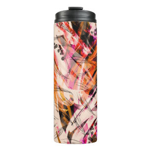 Watercolor splash, vintage abstract background. thermal tumbler