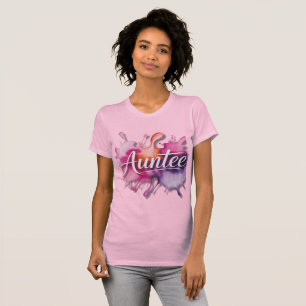Watercolor Splash with Auntee typography T-Shirt